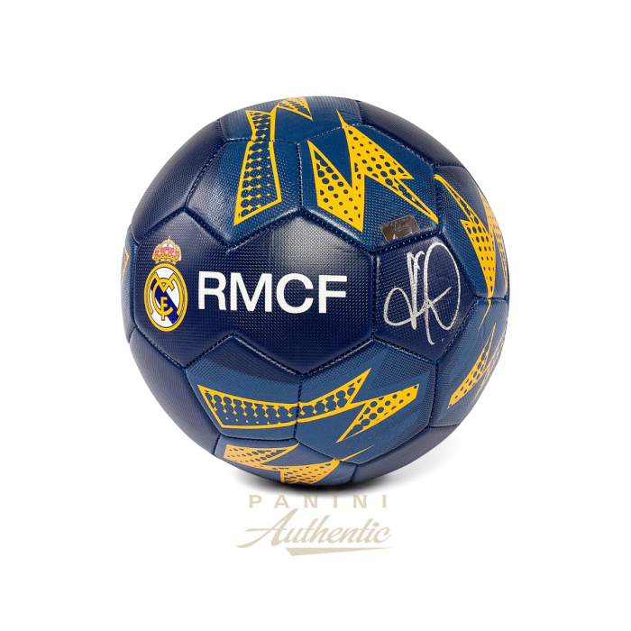 Product image for - Kylian Mbappe Autographed Navy Blue Real Madrid Replica Soccer Ball ~Open Editio