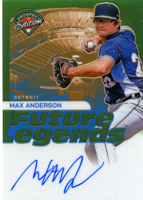 Product image for - Max Anderson - 2024 Prospect Edition Future Legends Signatures Green