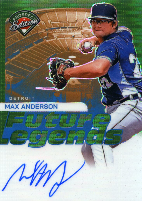 Product image for - Max Anderson - 2024 Prospect Edition Future Legends Signatures Green Pulsar
