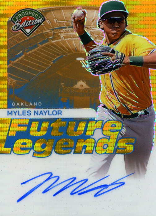 Product image for - Myles Naylor - 2024 Prospect Edition Future Legends Signatures Gold Pulsar