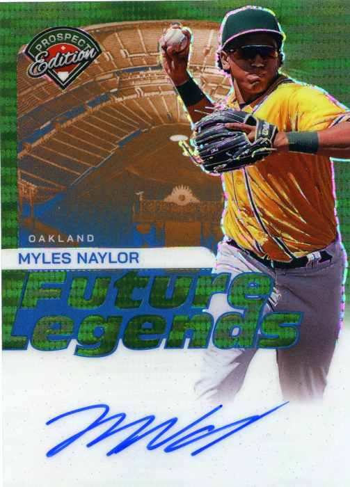 Product image for - Myles Naylor - 2024 Prospect Edition Futre Legends Signatures Green Pulsar