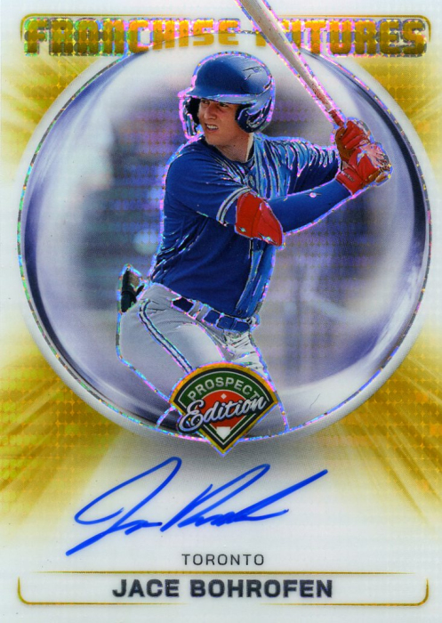 Product image for - Jace Bohrofen - 2024 Prospect Edition Franchise Futures Signatures Gold Pulsar