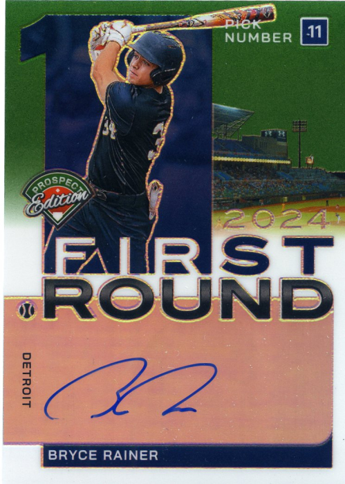 Product image for - Bryce Rainer - 2024 Prospect Edition First Round Signatures Green