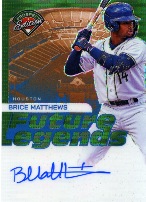 Product image for - Brice Matthews - 2024 Prospect Edition Future Legends Signatures Green Pulsar
