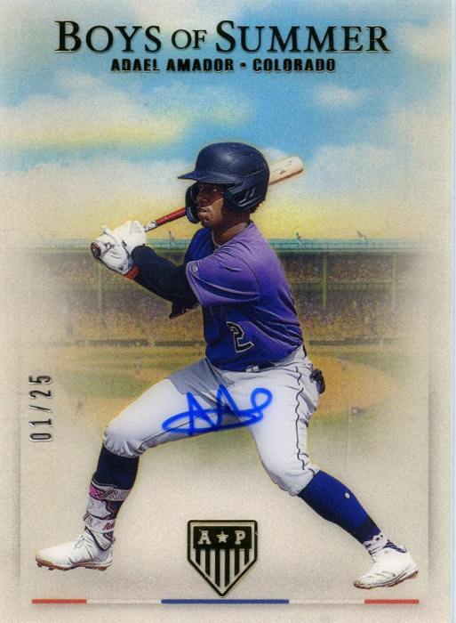 Product image for - Adael Amador - 2023 America's Pastime Boys of Summer Autographs Gold