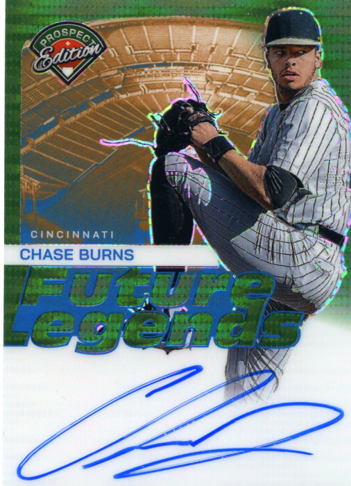 Product image for - Chase Burns - 2024 Prospect Edition Future Legends Signatures Green Pulsar
