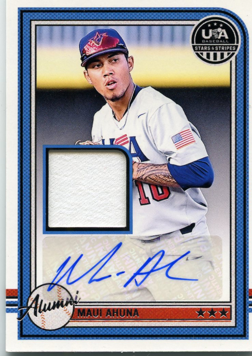 Product image for - Maui Ahuna - 2025 Stars & Stripes USA Baseball Alumni Signatures Materials