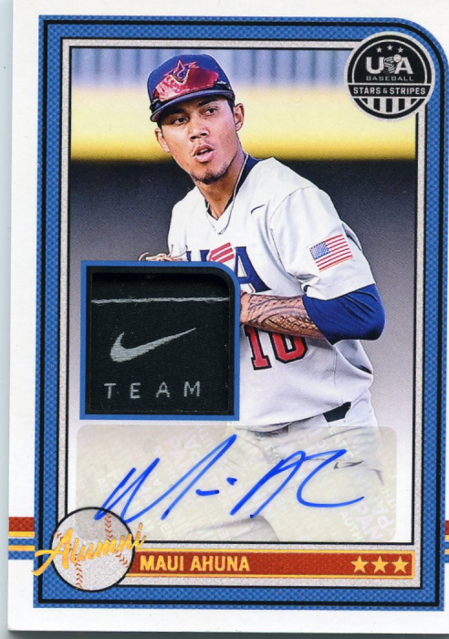 Product image for - Maui Ahuna - 2025 Stars & Stripes USA Baseball Alumni Signatures Materials Brand