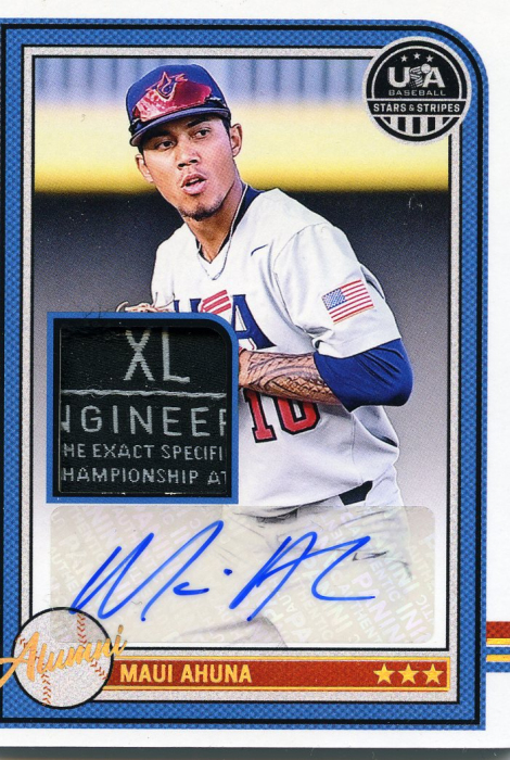 Product image for - Maui Ahuna - 2025 Stars & Stripes USA Baseball Alumni Signatures Materials Laund