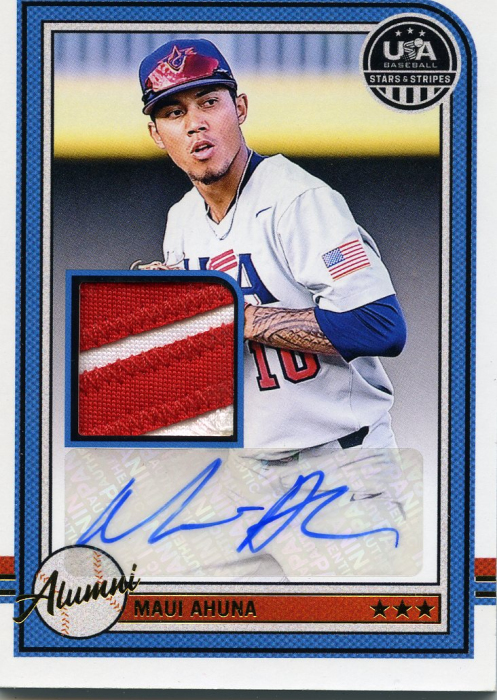 Product image for - Maui Ahuna - 2025 Stars & Stripes USA Baseball Alumni Signatures Materials Prime