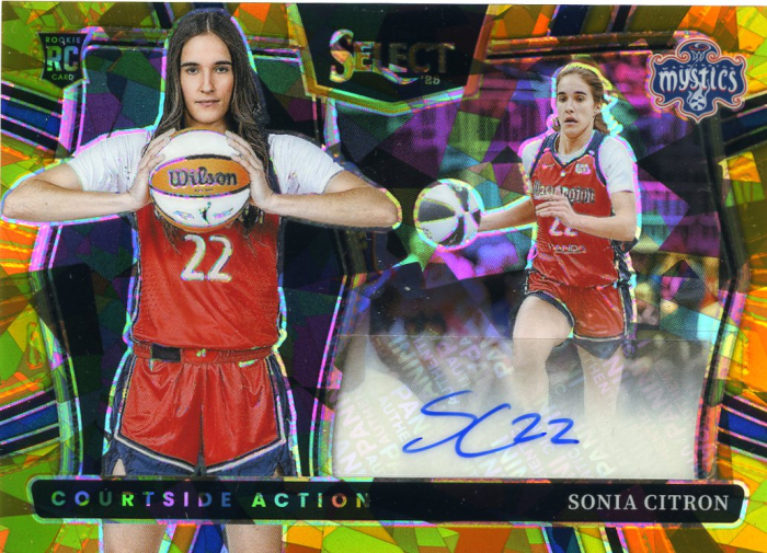 Product image for - Sonia Citron - 2025 WNBA Select Courtside Action Signatures Gold Ice Prizms