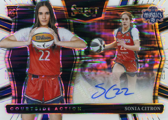 Product image for - Sonia Citron - 2025 WNBA Select Courtside Action Signatures White Flash Prizms