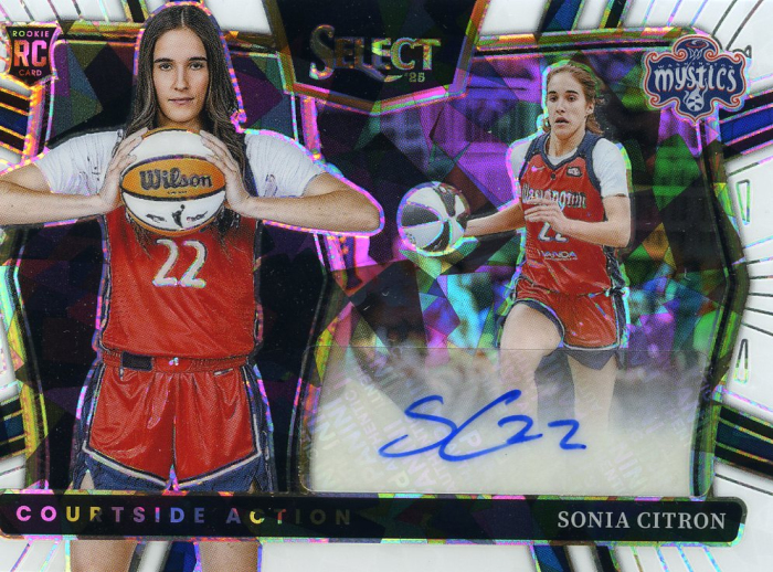 Product image for - Sonia Citron - 2025 WNBA Select Courtside Action Signatures White Ice Prizms