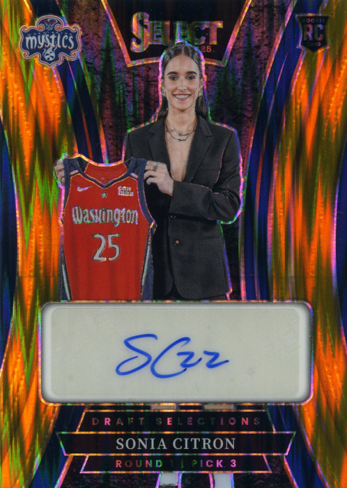 Product image for - Sonia Citron - 2025 WNBA Select Draft Selections Signatures Gold Flash Prizms