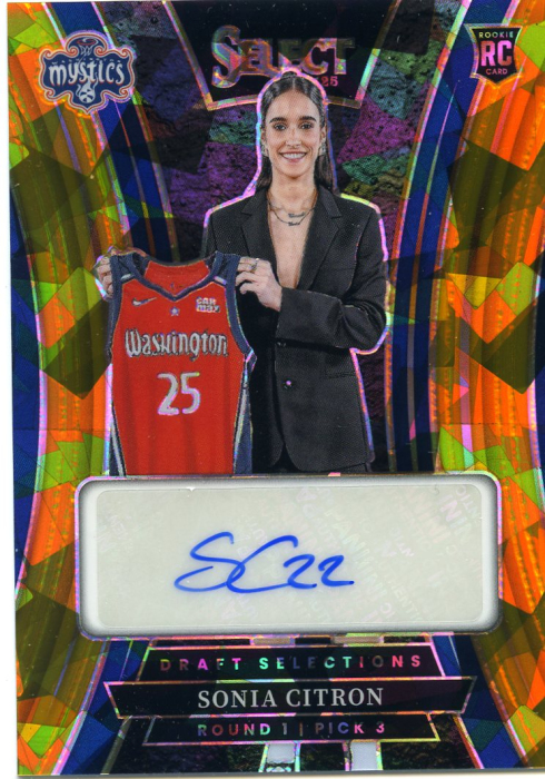 Product image for - Sonia Citron - 2025 WNBA Select Draft Selections Signatures Gold Ice Prizms