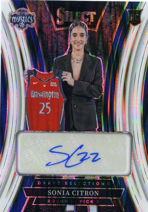 Product image for - Sonia Citron - 2025 WNBA Select Draft Selections Signatures White Flash Prizms