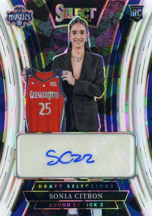 Product image for - Sonia Citron - 2025 WNBA Select Draft Selections Signatures White Ice Prizms