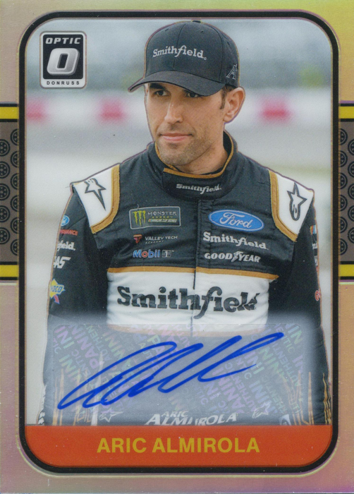 Product image for - Aric Almirola - 2020 Donruss Optic Retro 1987 Signatures Holo