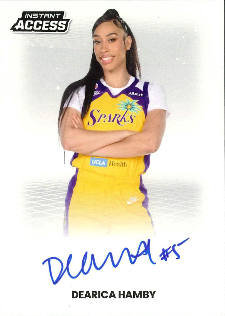 Detailed Image of Dearica Hamby - 2026 Panini WNBA Instant Access Autographs - Base /30