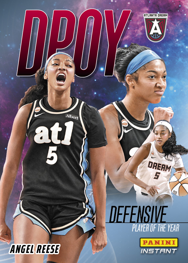 Detailed Image of Angel Reese - 2026 Panini Instant WNBA Defensive Player of the Year - Galaxy 1/1