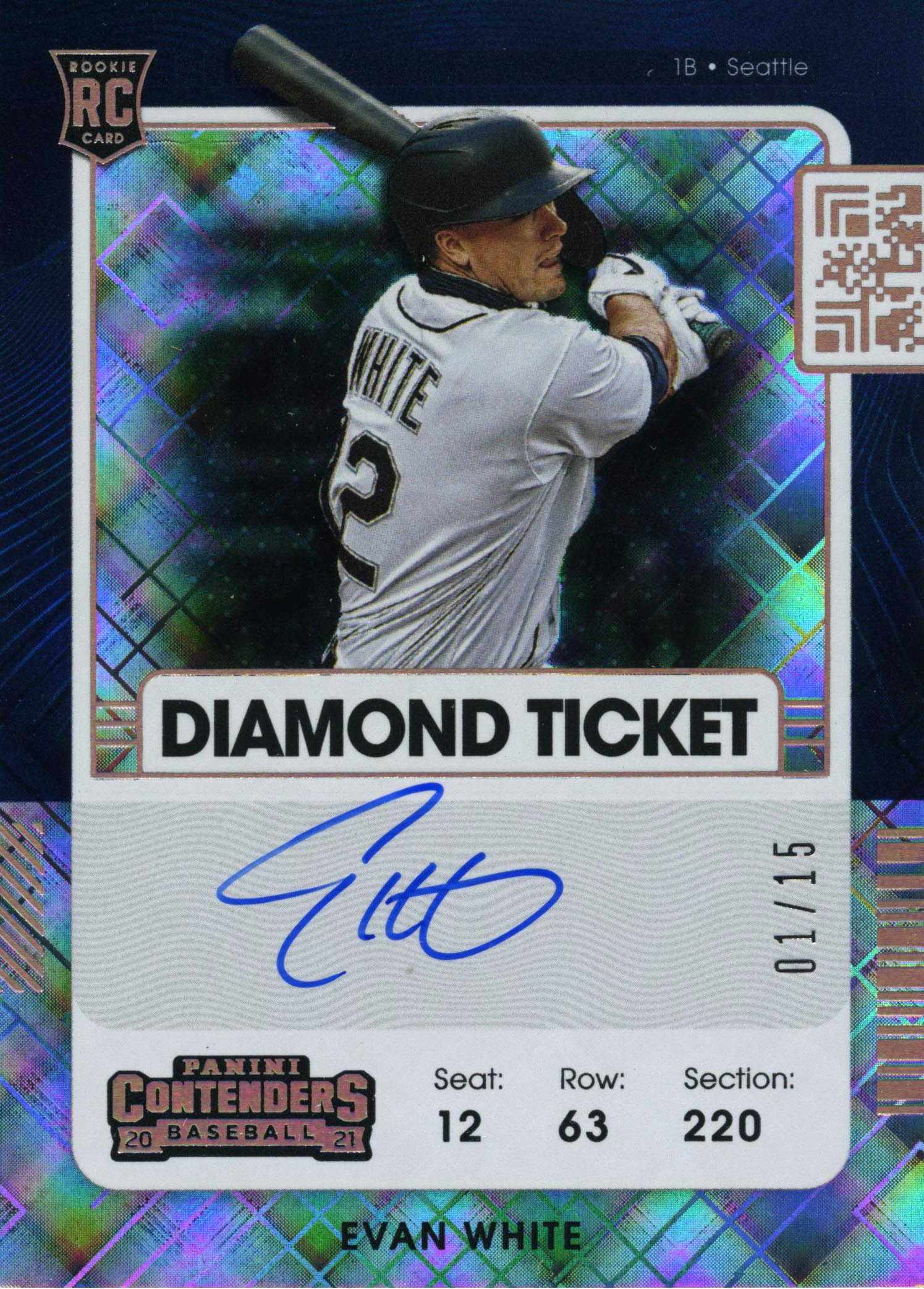 Evan White - 2021 Contenders Rookie Diamond Ticket Variation A