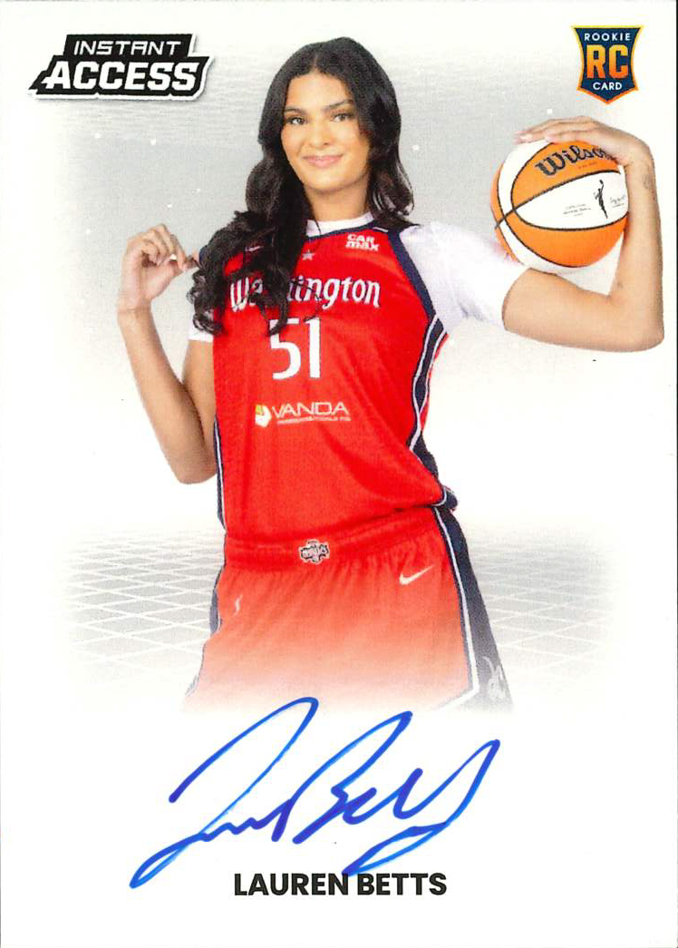 Detailed Image of Lauren Betts - 2026 Panini WNBA Instant Access Autographs - Base /30