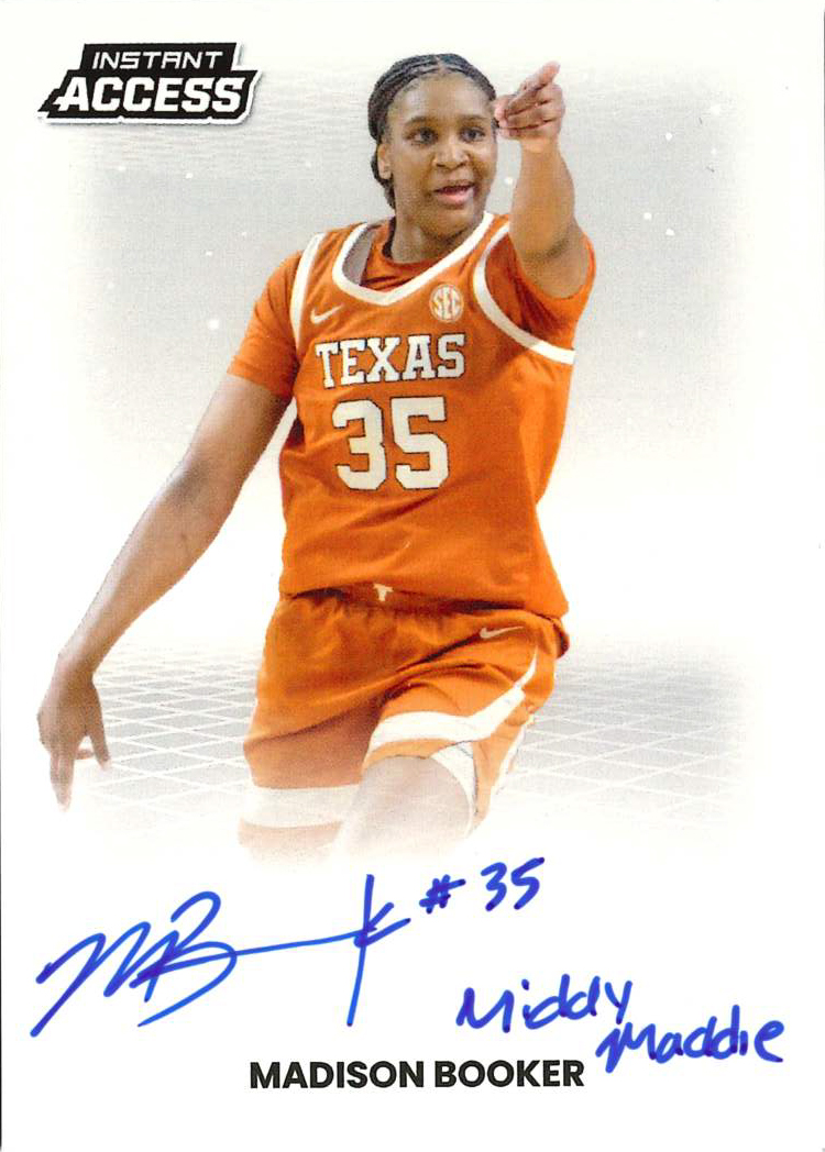 Detailed Image of Madison Booker - 2026 Panini WNBA Instant Access Autographs - 1/1 with "Middy Maddie" Inscription