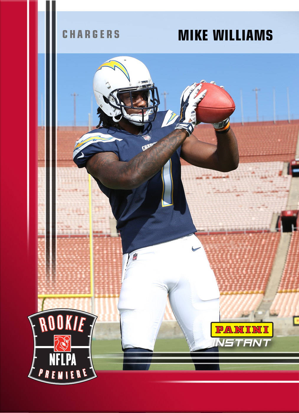 Mike Williams- 2017 Panini Instant NFL Rookie Premiere RPS Rookie Card #19  – Green 1/10 - May 18