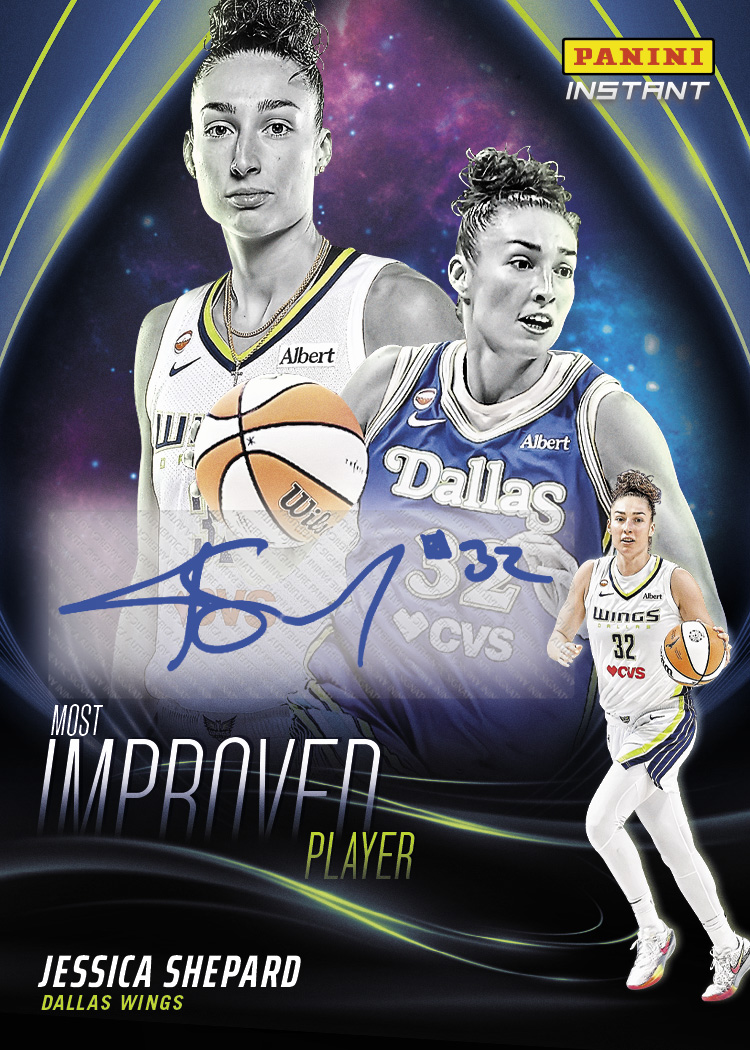 Detailed Image of Jessica Shepard - 2026 Panini Instant WNBA Most Improved Player - Galaxy 1/1