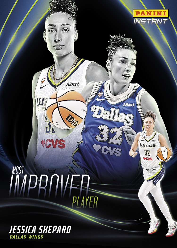 Detailed Image of Jessica Shepard - 2026 Panini Instant WNBA Most Improved Player - Base Card 25-pack