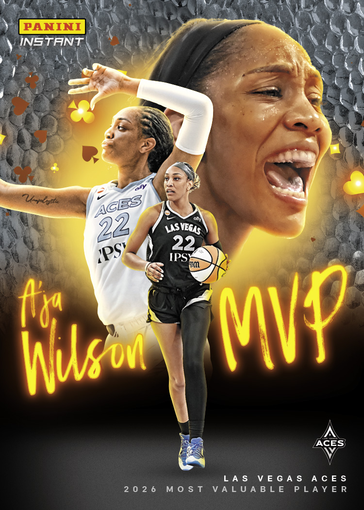 Detailed Image of A'ja Wilson - 2026 Panini Instant WNBA Most Valuable Player - Metallic /5