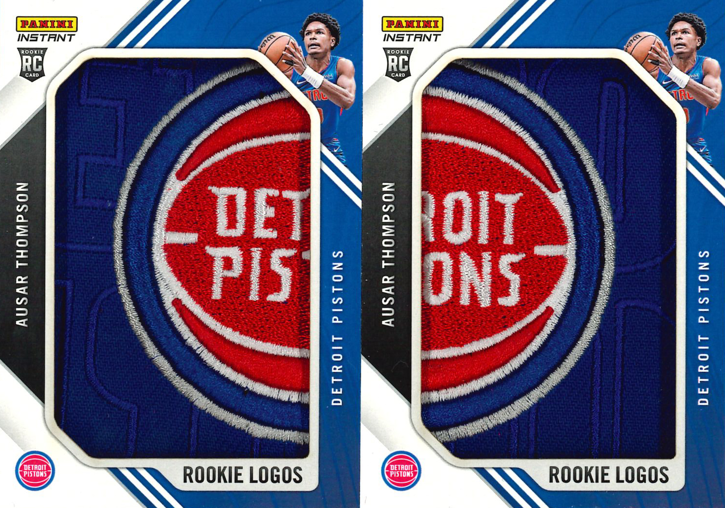 Ausar Thompson - 2023-24 Panini NBA Instant Rookie Logos -2-card Set