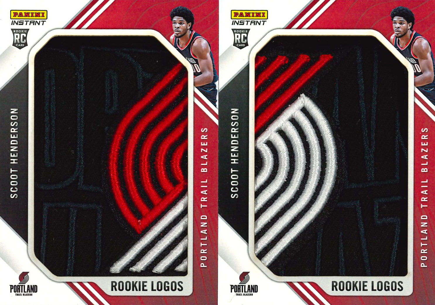 Scoot Henderson - 2023-24 Panini NBA Instant Rookie Logos - 2-Card Set