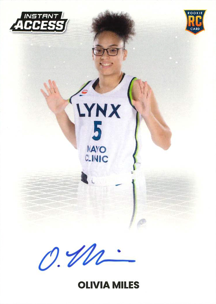 Detailed Image of Olivia Miles - 2026 Panini WNBA Instant Access Autographs - Base /30