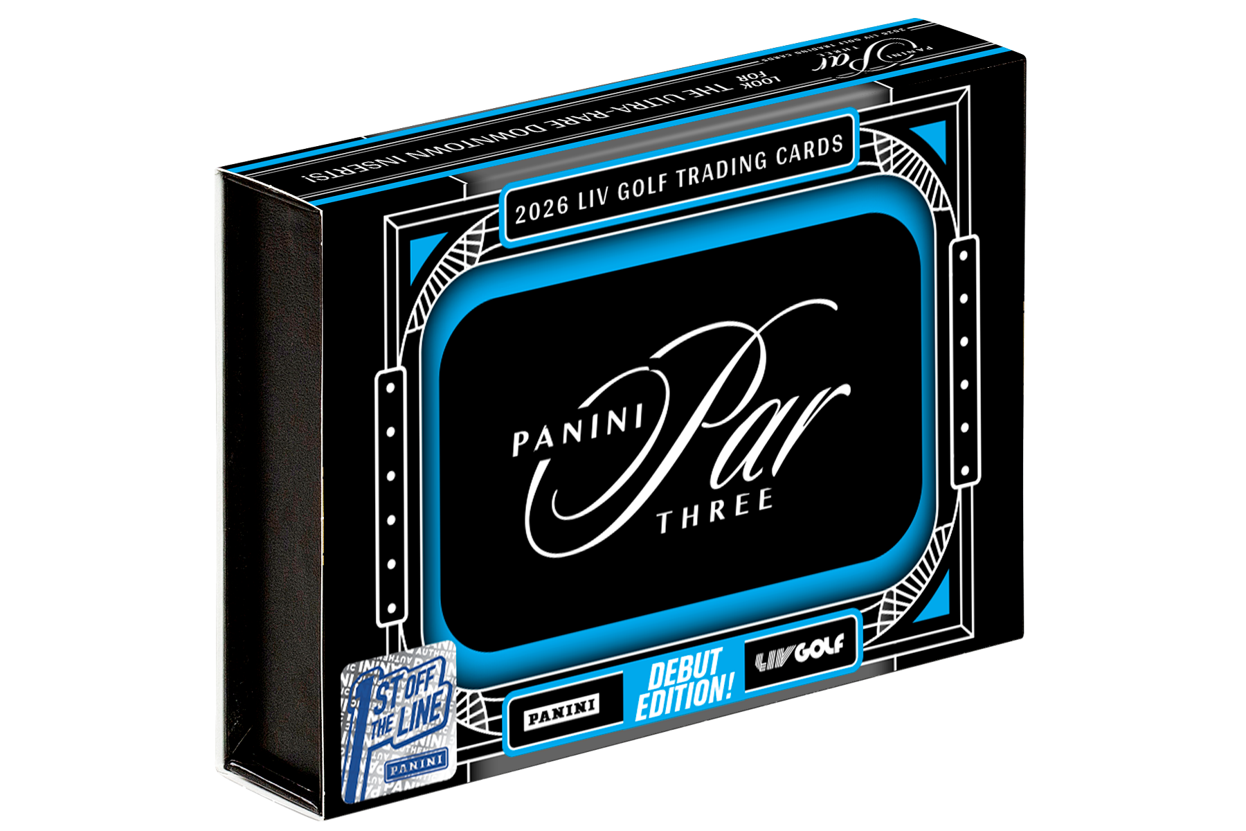 Detailed Image of 1st off the Line 2026 Panini Par Three LIV Golf Trading Card Box