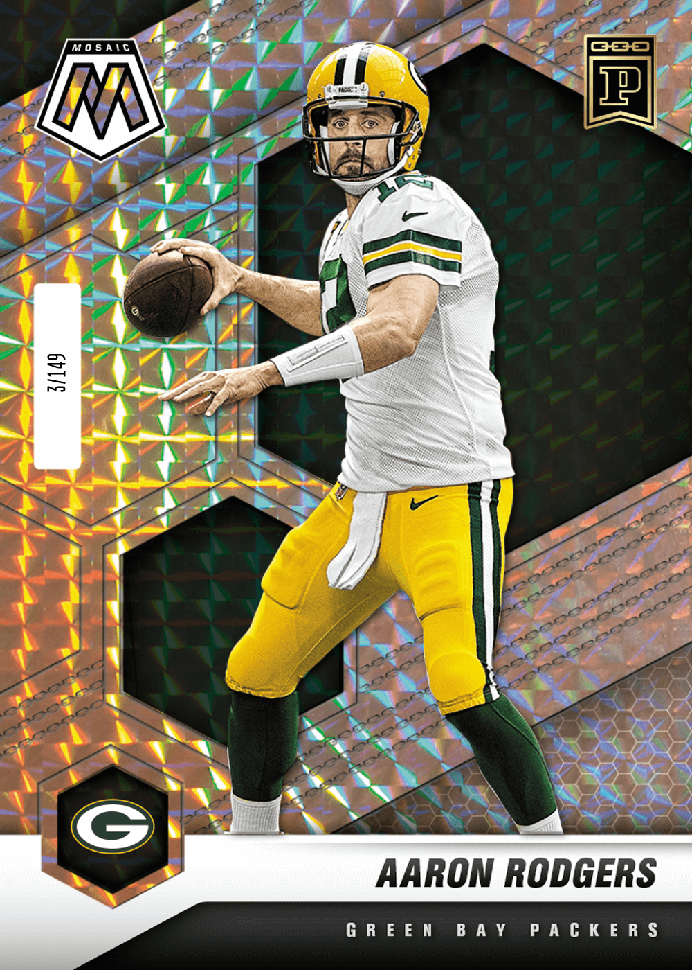 Aaron Rodgers 2021 Panini Mosaic NFT NFL Digital Trading Card Panini America