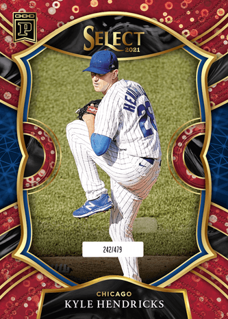 image of 2021 Panini NFT Select BB Base Red Disco #74 - Kyle Hendricks - [242/479]