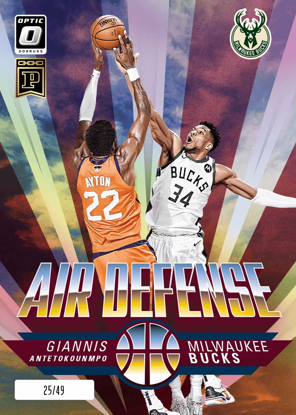 Shop Giannis Antetokounmpo 21-22 NBA Donruss Optic Air Defense Holo NFT  Digital Trading Cards | Panini America