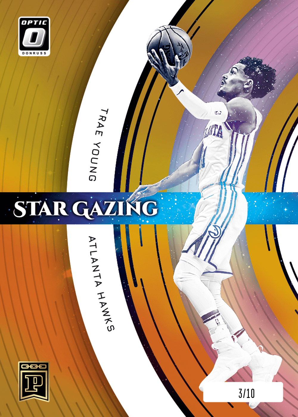 Shop Trae Young 21-22 NBA Donruss Optic Star Gazing Gold NFT