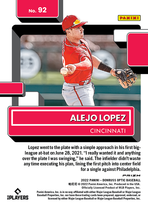Shop Alejo Lopez 2022 Donruss Optic Rated Rookies Freedom NFT Digital  Trading Cards