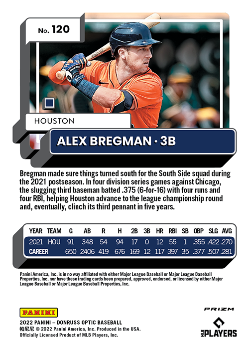  2018 Donruss Optic Purple #128 Alex Bregman Houston