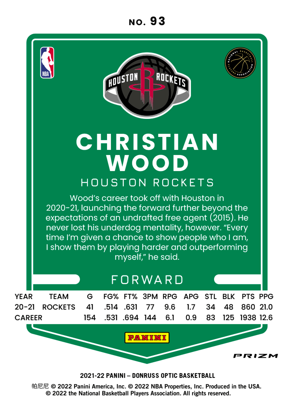  Christian Wood Donruss Collectible Basketball Card- 2023 Panini  Donruss Basketball #145 (Mavericks) : Collectibles & Fine Art