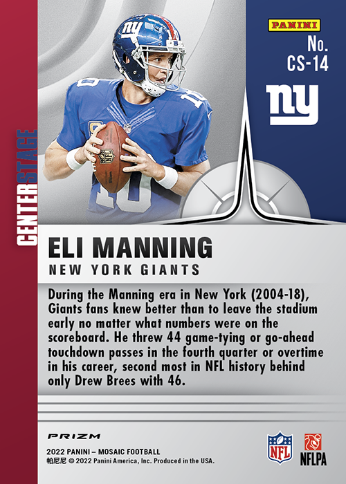 ThePit : Card Details for Eli Manning (ELIM)