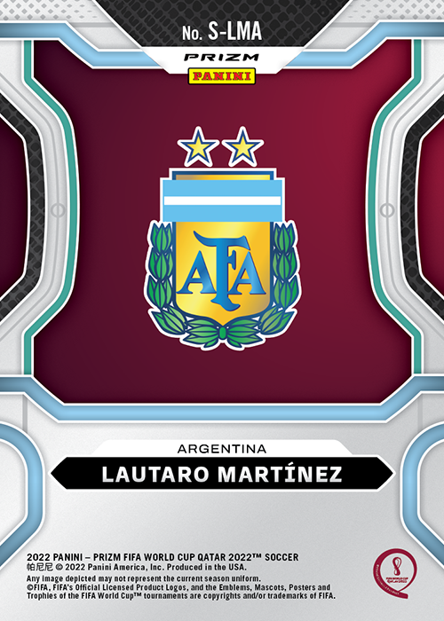 Lautaro Martinez 2022 Panini NFT Prizm FIFA World Cup Soccer ...