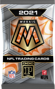 image of 2021 Panini NFT NFL Mosaic Reactive Orange Parallel Packs