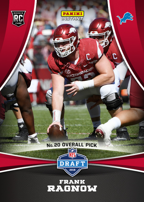 Frank Ragnow - 2018 Panini Instant NFL - Draft Night – Green 1/10 - April 25