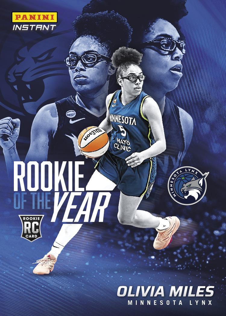 Detailed Image of Olivia Miles - 2026 Panini Instant WNBA Rookie of the Year - Base Card 10-pack