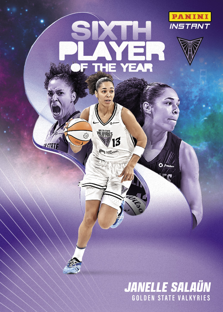 Detailed Image of Janelle Salaun - 2026 Panini Instant WNBA Sixth Player of the Year - Galaxy 1/1