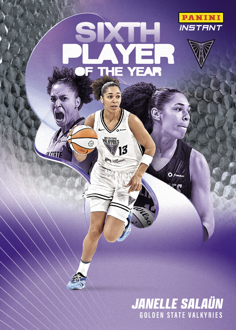 Detailed Image of Janelle Salaun - 2026 Panini Instant WNBA Sixth Player of the Year - Metallic /5
