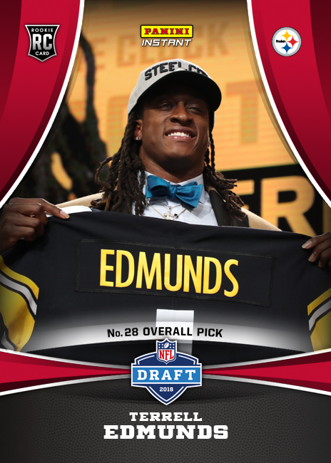 Terrell Edmunds - 2018 Panini Instant NFL - Draft Night – Green 1